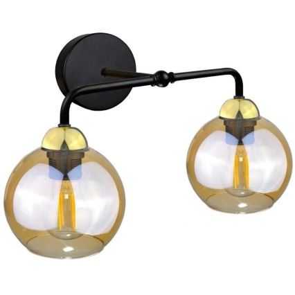 Vervangend glas voor wandlamp AMBER - bruin getint rookglas