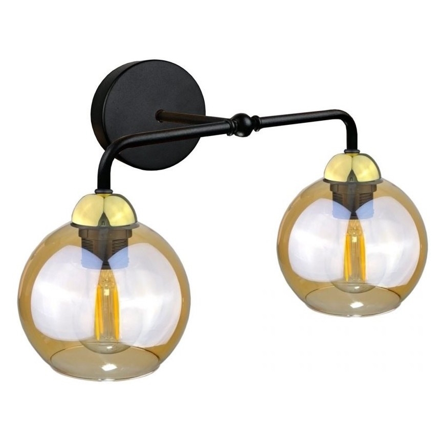 Vervangend glas voor wandlamp AMBER - bruin getint rookglas