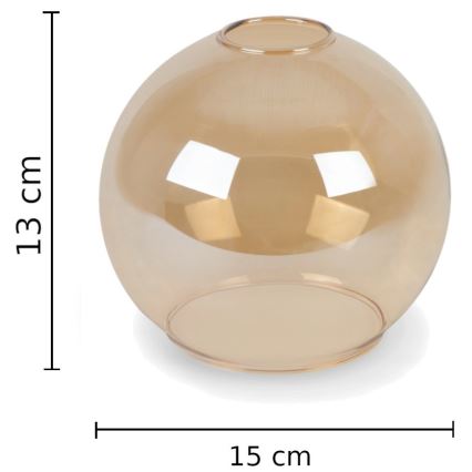 Vervangend glas voor wandlamp AMBER - bruin getint rookglas