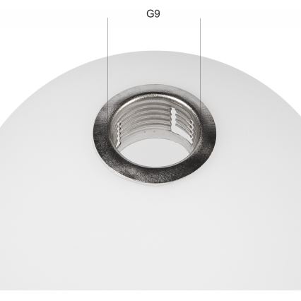 Vervangend glas voor de ASTRO G9 kroonluchter, Ø 10 cm