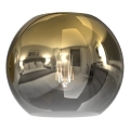 Vervangend glas voor de MONTE E27 kroonluchter en wandlamp, diameter 15 cm, goud/rookglas