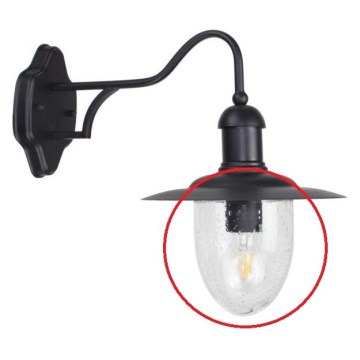 Vervangend glas voor de wandlamp TANGIA E27