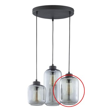Vervangend glas voor kroonluchter GRAFIT E27, Ø 14 cm, rookgrijs
