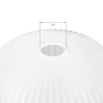 Vervangend glas voor kroonluchter HARMA E27 23x25 cm wit