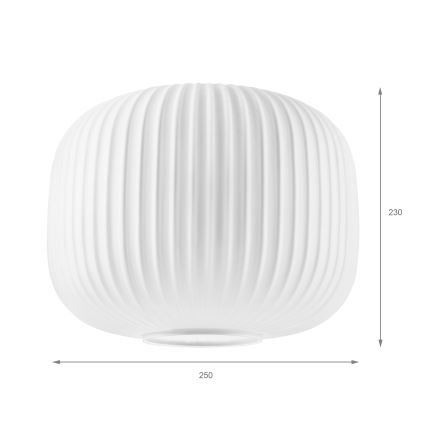 Vervangend glas voor kroonluchter HARMA E27 23x25 cm wit