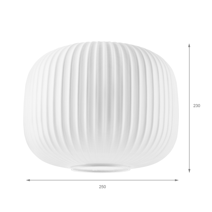 Vervangend glas voor kroonluchter HARMA E27 23x25 cm wit