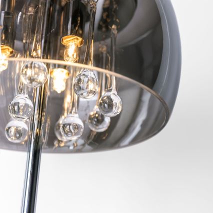 Vervangingsglas voor tafellamp met G9-fitting, Ø 28 cm, rookgrijs