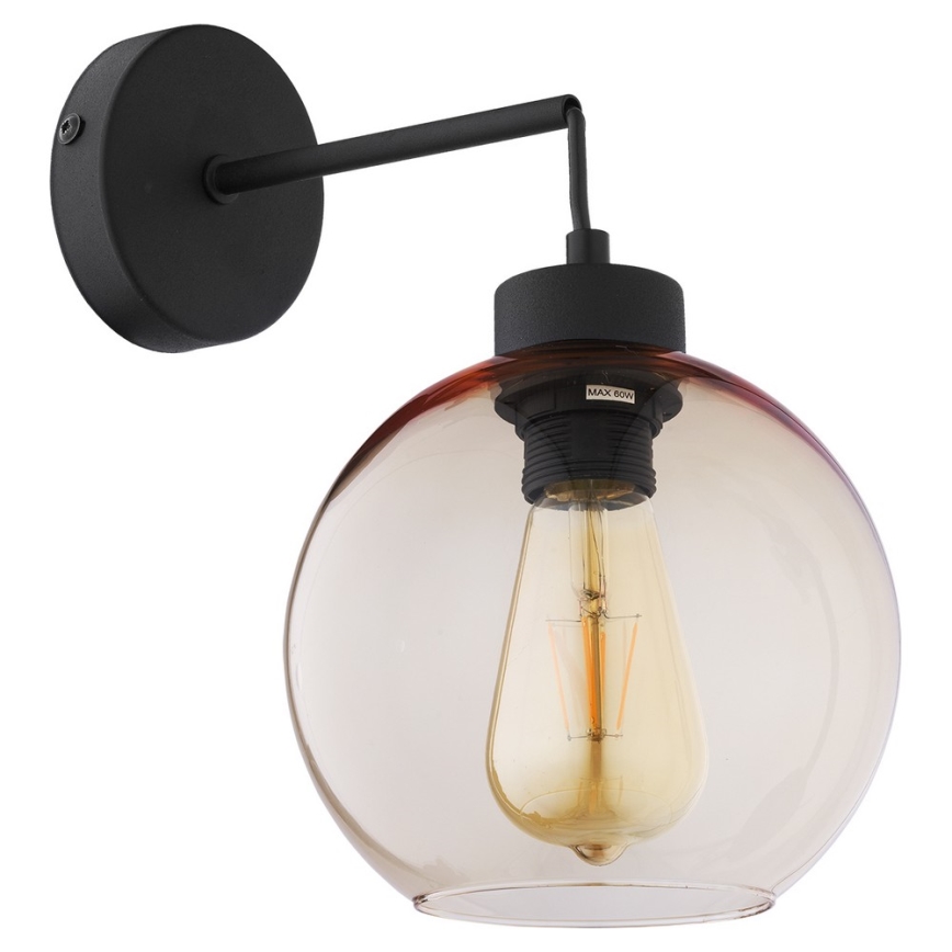 Vervangend glas voor wandlamp CUBUS E27 bruin