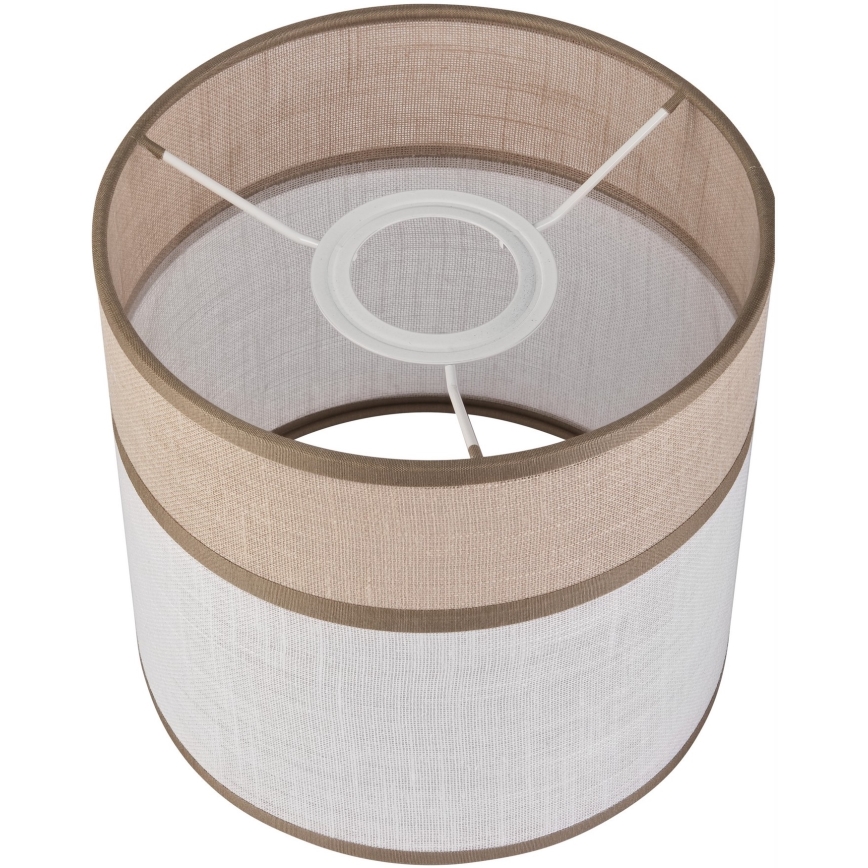 Vervangende lampenkap voor kroonluchter, tafellamp en wandlamp ANDREA E27 Ø 16 cm beige/grijs