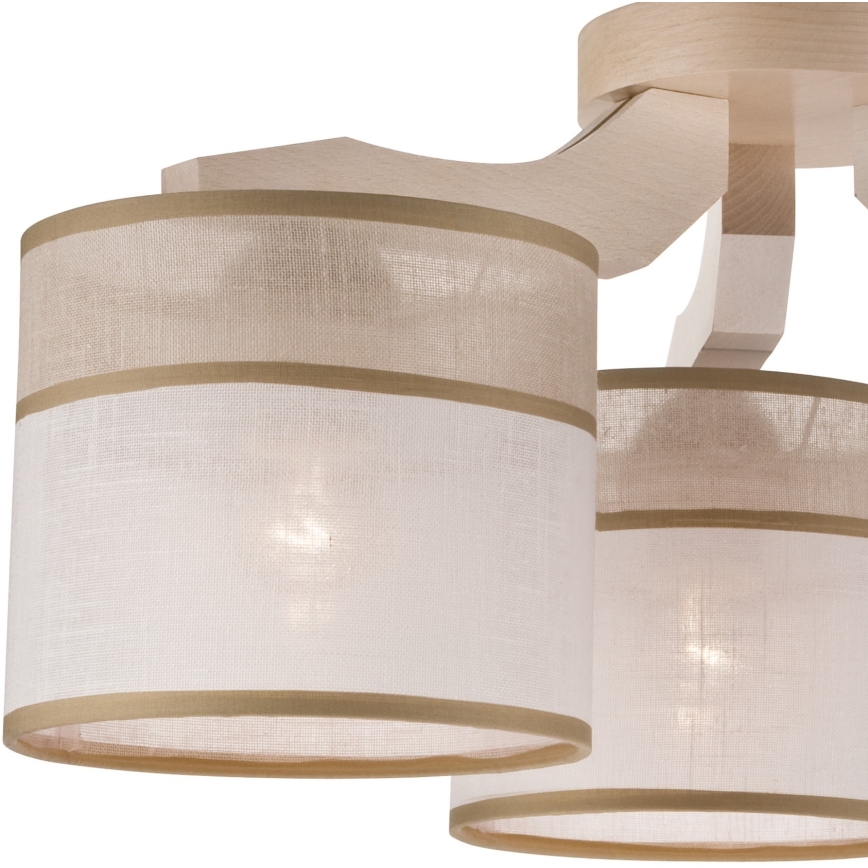 Vervangende lampenkap voor kroonluchter, tafellamp en wandlamp ANDREA E27 Ø 16 cm beige/grijs