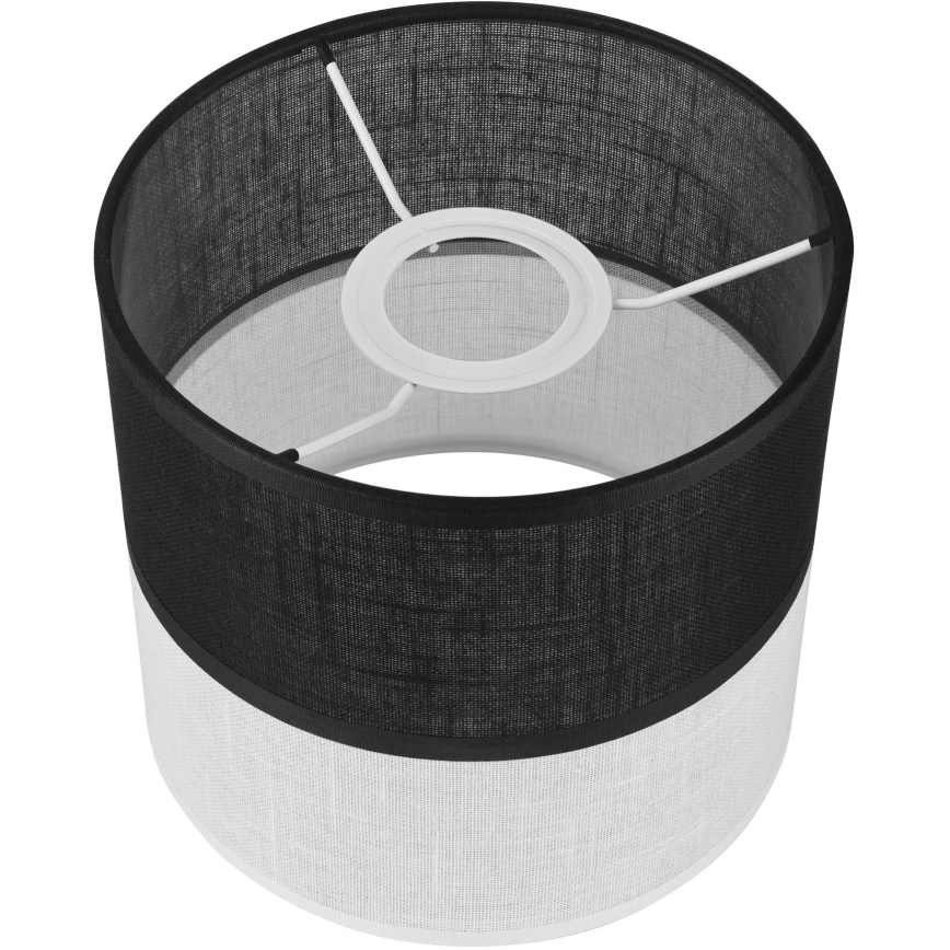 Vervangende lampenkap voor kroonluchter, wandlamp en tafellamp ANDREA E27 Ø 16 cm zwart/wit