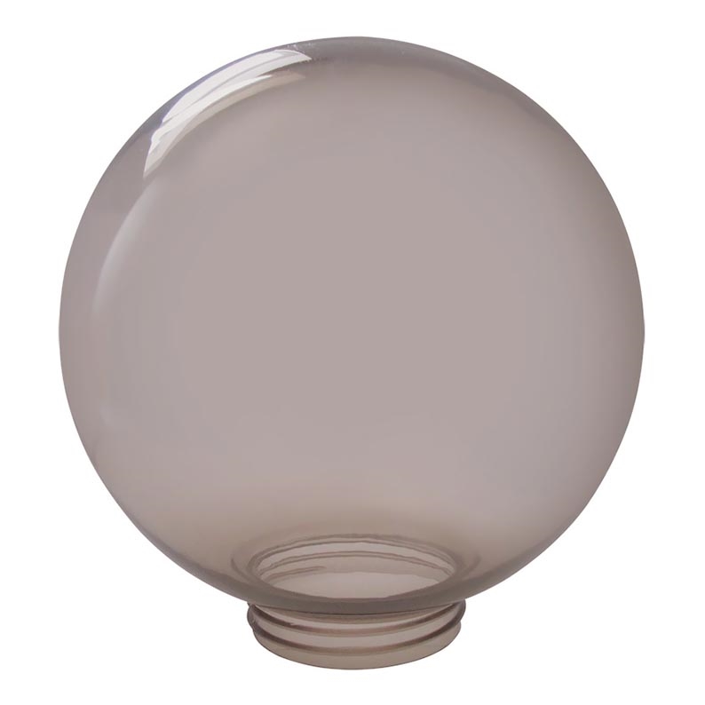 Vervangende kap voor wandlamp, rookglas, voor E27 lampen, diameter 20 cm
