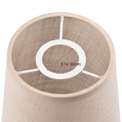 Vervangende lampenkap voor kroonluchter en wandlamp ANTONIO E14 150x120 mm beige