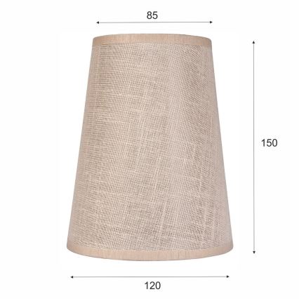 Vervangende lampenkap voor kroonluchter en wandlamp ANTONIO E14 150x120 mm beige