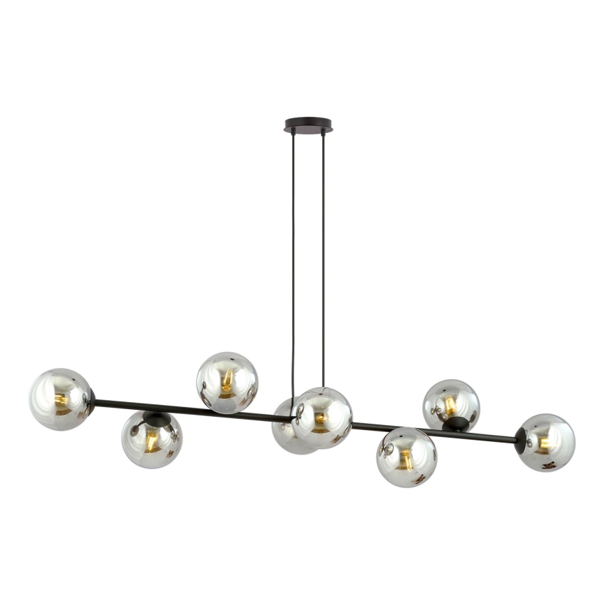 Vervangende lampenkap voor kroonluchter en wandlamp ROSSI diameter 14 cm grijs/gerookt