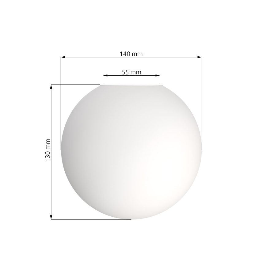 Vervangende lampenkap voor kroonluchter SOMA E14, Ø 14 cm, wit