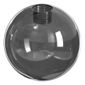 Vervangende lampenkap voor ROSSI kroonluchter en wandlamp, diameter 14 cm, grijs/rookglas