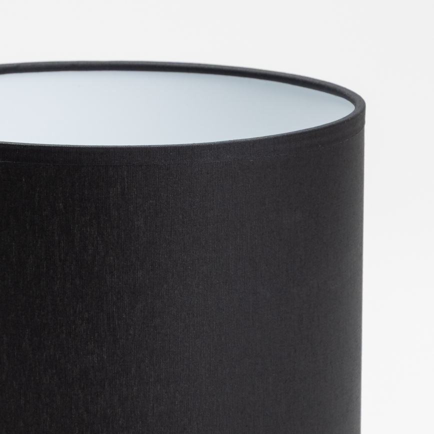 Vervangende lampenkap voor tafellamp en wandlamp DEVA E27 16x20 cm zwart