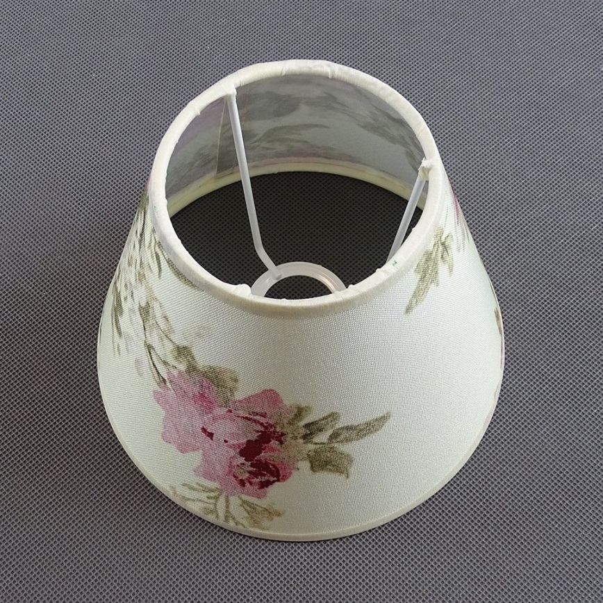 Vervangende lampenkap voor tafellamp ROSA 13x17,5 cm crème/roze