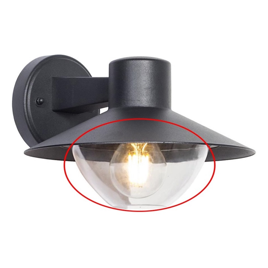 Vervangende lampenkap voor wandlamp, kroonluchter en lamp VEERLE E27, transparant