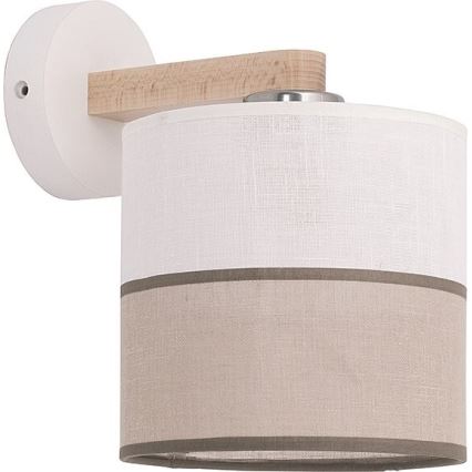 Vervangende lampenkap voor wandlamp LAURA E27 16x16 cm crème/beige