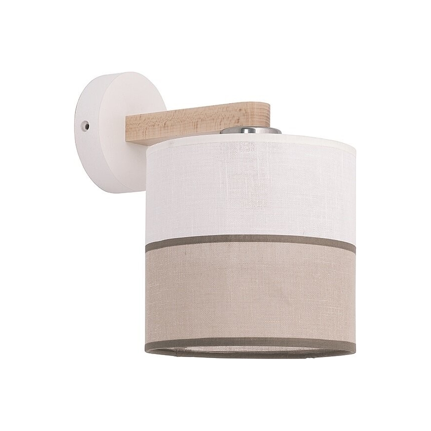Vervangende lampenkap voor wandlamp LAURA E27 16x16 cm crème/beige