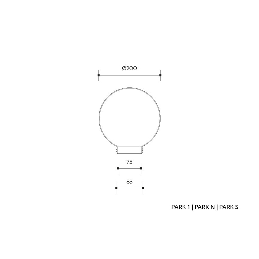 Vervangende lampenkap voor wandlamp PARK E27 diameter 20 cm prismatisch