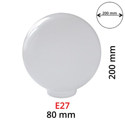 Vervangende melkachtige lampenkap voor wandlampen PARK E27 diameter 20 cm