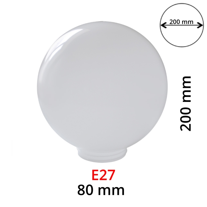 Vervangende melkachtige lampenkap voor wandlampen PARK E27 diameter 20 cm
