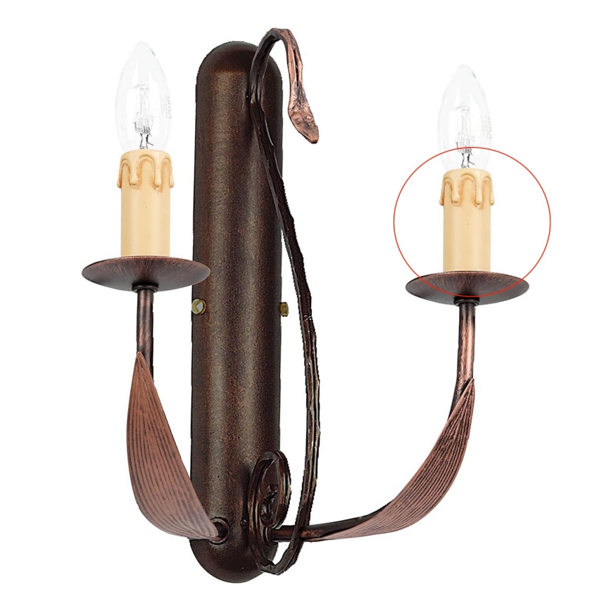 Vervanging kandelaar voor wandlamp LOARA E14