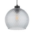 Vervangingsglas voor DEVON E27-kroonluchter en wandlamp, Ø 25 cm, rookgrijs
