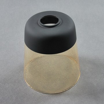 Vervangingsglas voor kroonluchter AMBER E27, Ø 15,5 cm — zwart/gerookt beige
