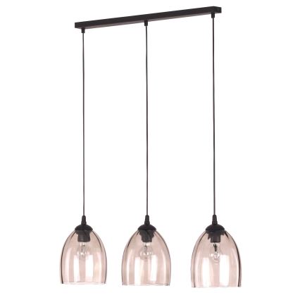 Vervangingsglas voor kroonluchter, E27, Ø 17 cm, smoky beige