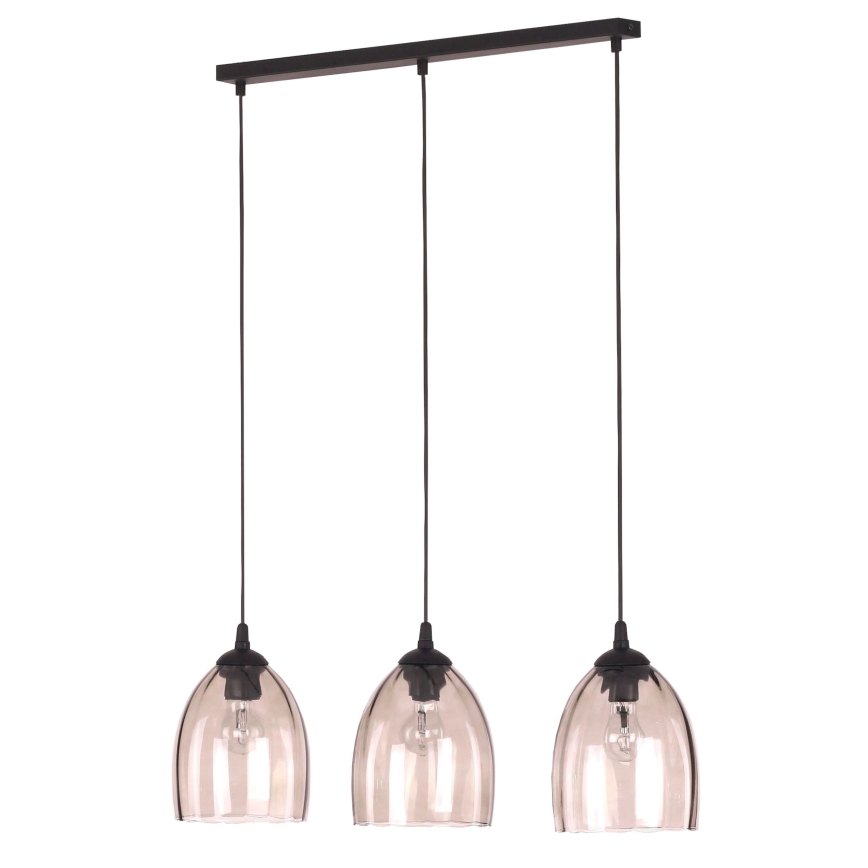 Vervangingsglas voor kroonluchter, E27, Ø 17 cm, smoky beige