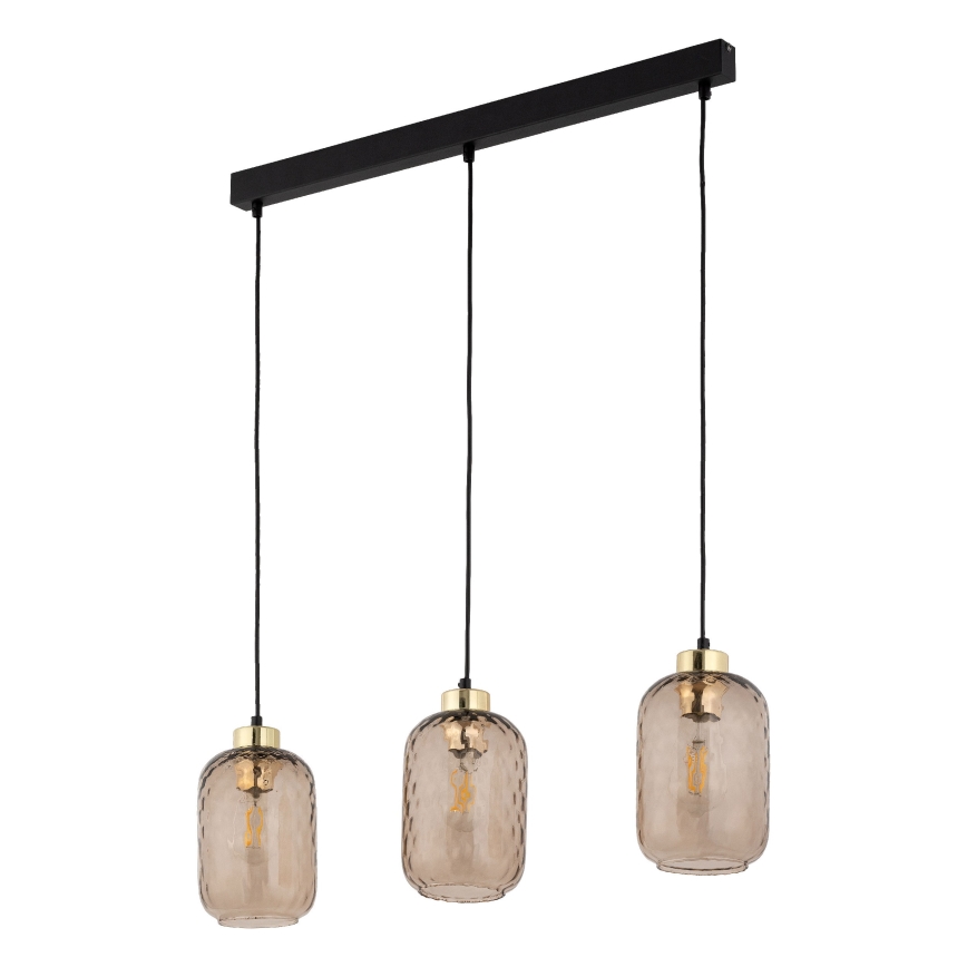 Vervangend glas voor kroonluchter en wandlamp PESCARA, E27, Ø 14 cm, rookbruin