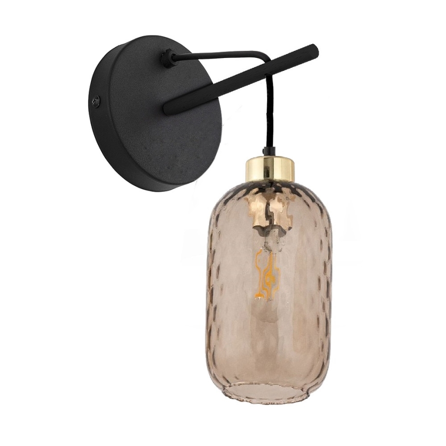 Vervangend glas voor kroonluchter en wandlamp PESCARA, E27, Ø 14 cm, rookbruin