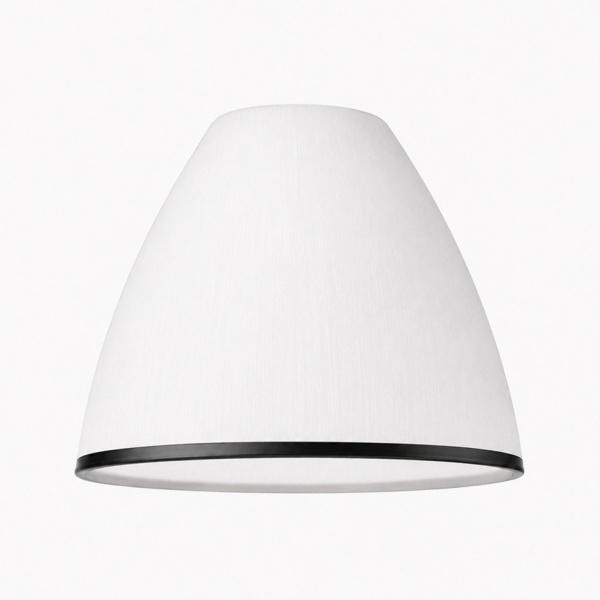 Vervangingsglas voor kroonluchter en wandlamp RETRO, ANTICO E27, diameter 13 cm, wit/zwart