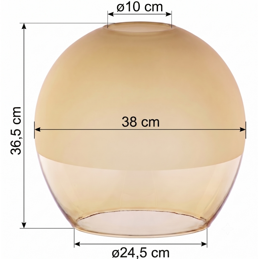 Vervangingsglas voor kroonluchter KULA E27, Ø 38 cm, rookbeige