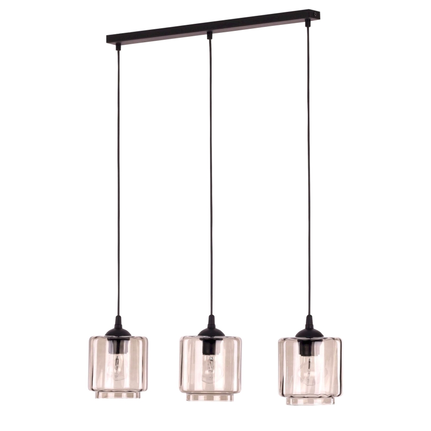 Vervangingsglas voor kroonluchter POBO E27, Ø 15 cm, rookbeige