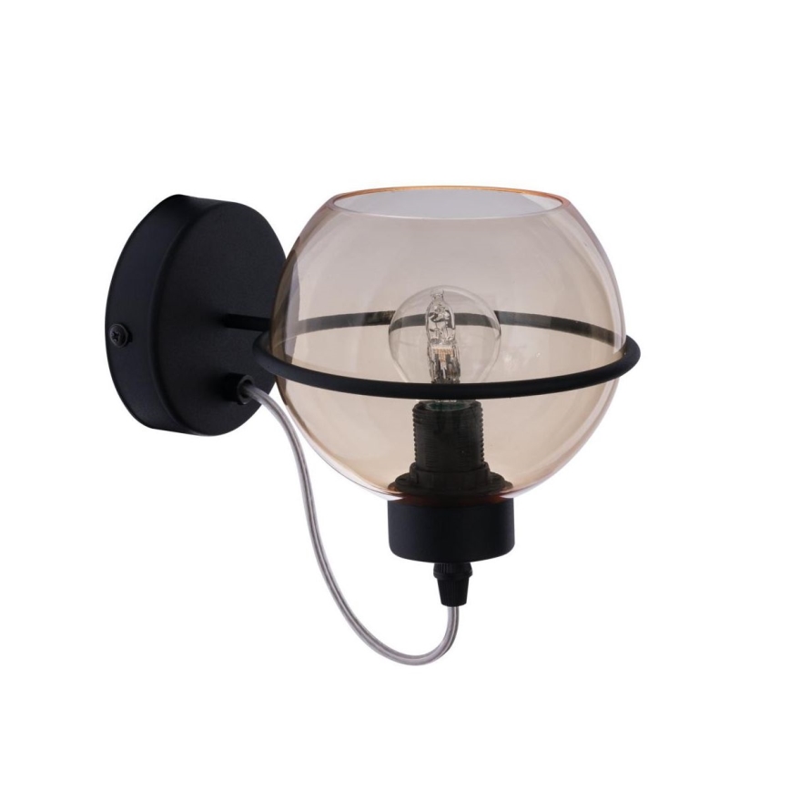 Vervangingsglas voor kroonluchter POBO G9, Ø 14 cm, rookbeige