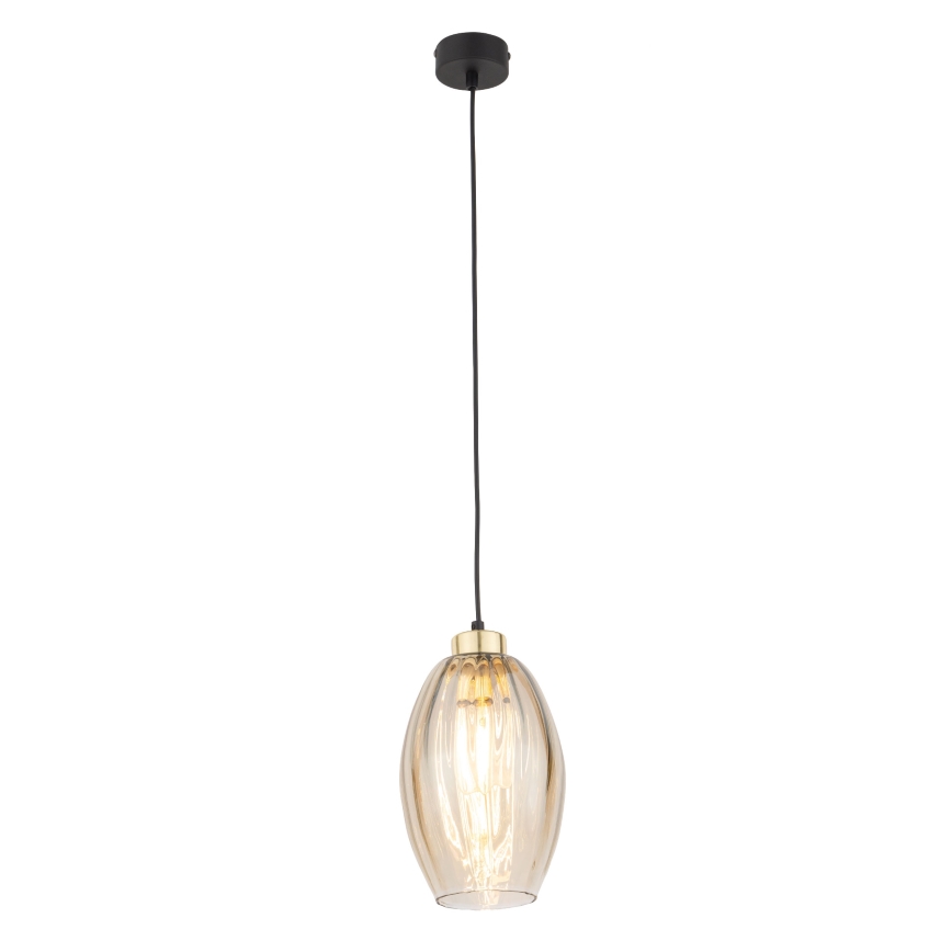 Vervangingsglas voor kroonluchter SEBO E27, Ø 17 cm, rookbeige