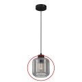 Vervangingsglas voor kroonluchter SOMBRA E27, Ø 16 cm, rookgrijs