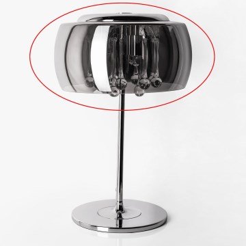 Vervangingsglas voor tafellamp met G9-fitting, Ø 28 cm, rookgrijs