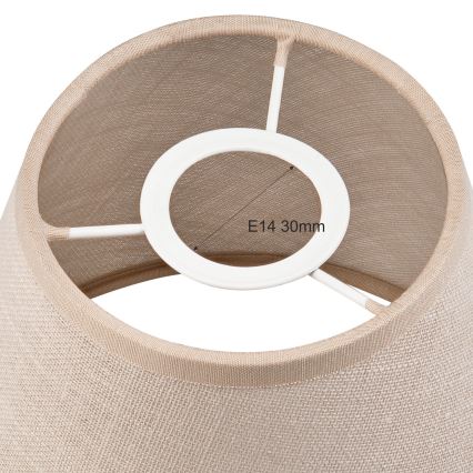 Vervangingslampenkap voor kroonluchter en wandlamp ANTONIO E14 120x150 mm beige
