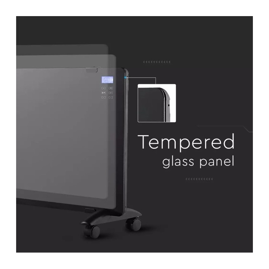 Verwarming 2000W/230V LCD scherm IP24 + AB