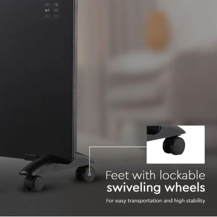 Verwarming 2000W/230V LCD scherm IP24 + AB