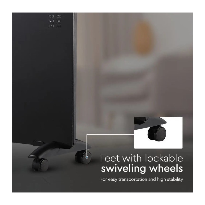 Verwarming 2000W/230V LCD scherm IP24 + AB