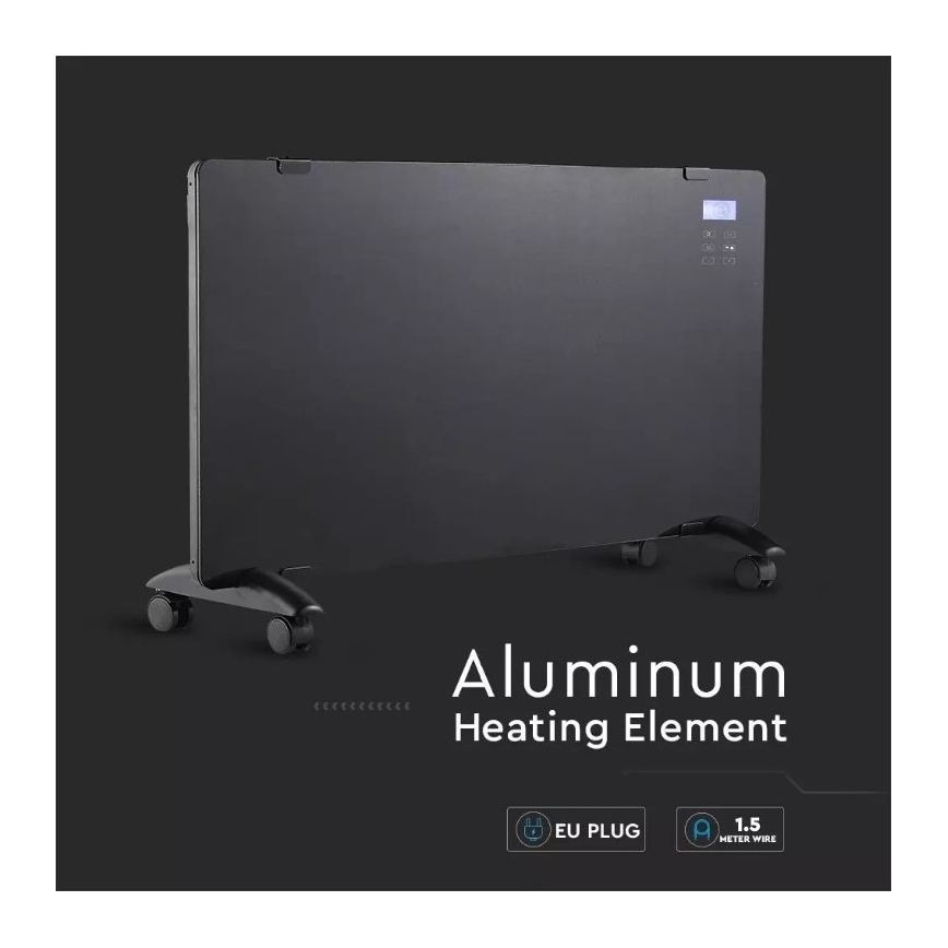 Verwarming 2000W/230V LCD scherm IP24 + AB