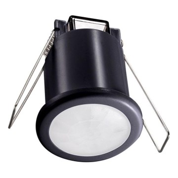 Verzonken bewegingssensor PIR 360° 400W/230V zwart