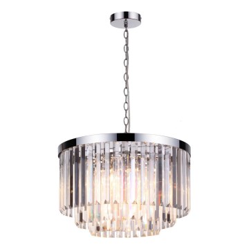 VETRO kroonluchter aan ketting 5xE14/60W/230V glanzend chroom